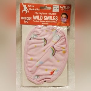 𝅺$3/$12 New - Wild Republic - Wild Smiles - Reusable, Washable Face Mask / child